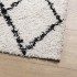 Alfombra de pelo largo moderna PAMPLONA crema y negro
