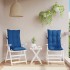 Cojines de silla respaldo alto 2 uds tela Oxford azul