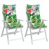 Cojines de silla con respaldo alto 2 uds tela Oxford