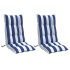 Cojines silla respaldo alto 2 uds tela Oxford rayas azul
