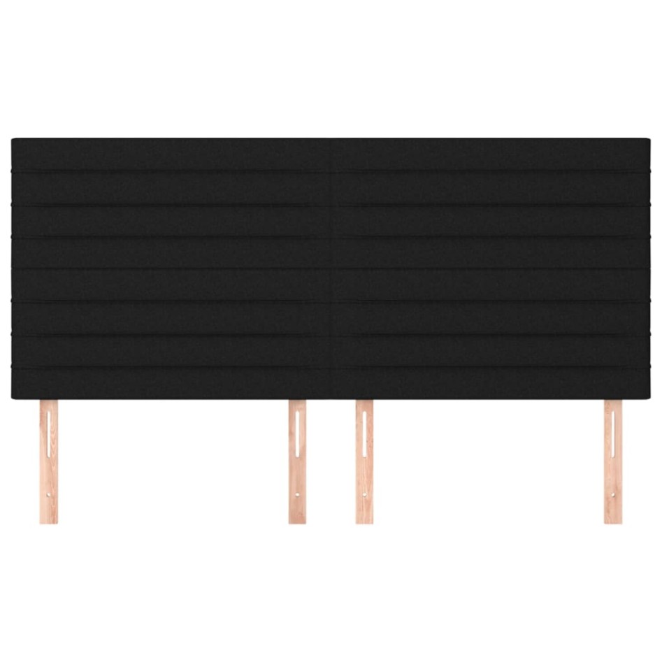 Cabeceros 4 unidades de tela negro 100x5x78/88