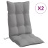 Cojines de silla con respaldo alto 2 uds tela Oxford