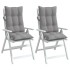 Cojines de silla con respaldo alto 2 uds tela Oxford