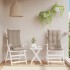 Cojines de silla con respaldo alto 2 uds tela Oxford gris