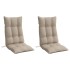 Cojines de silla con respaldo alto 2 uds tela Oxford gris