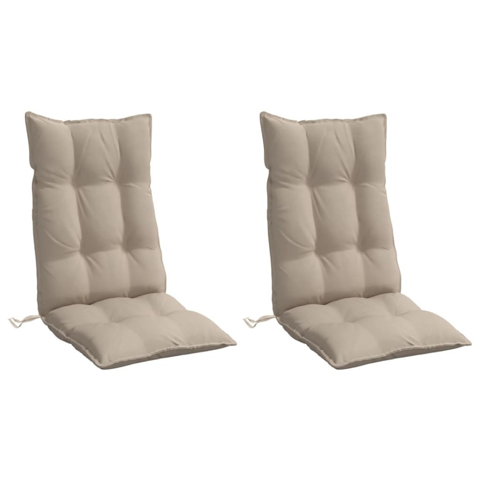 Cojines de silla con respaldo alto 2 uds tela Oxford gris