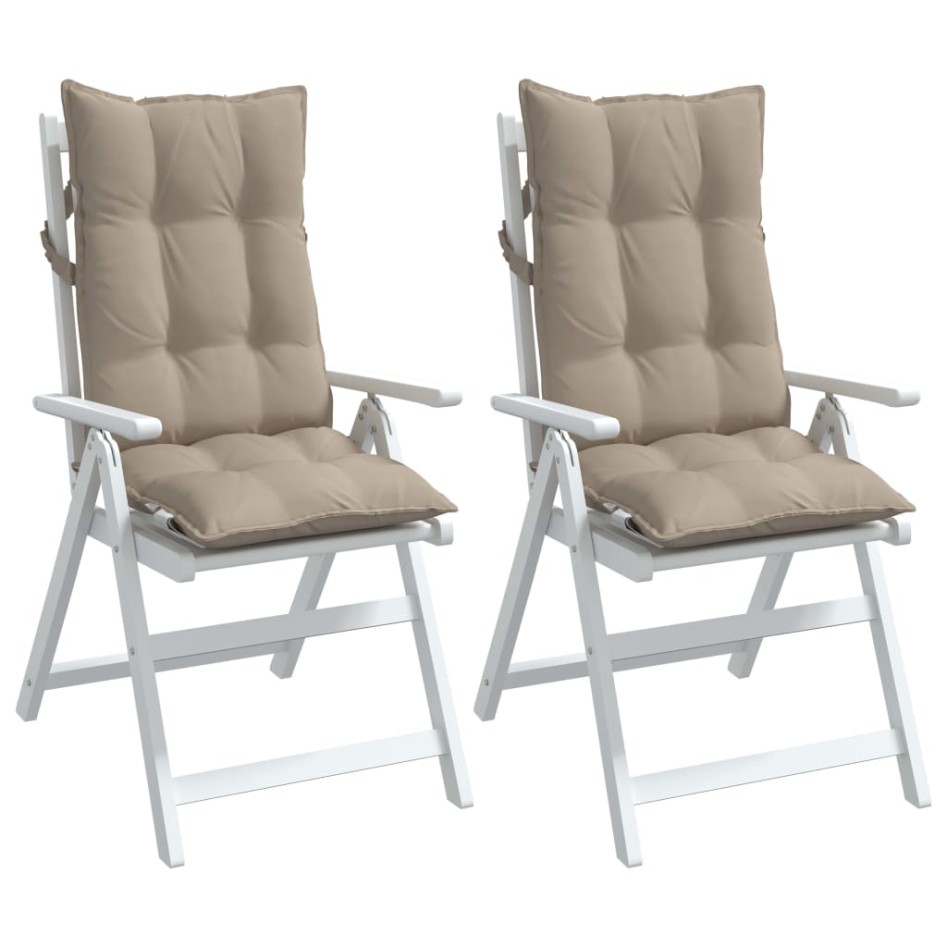 Cojines de silla con respaldo alto 2 uds tela Oxford gris