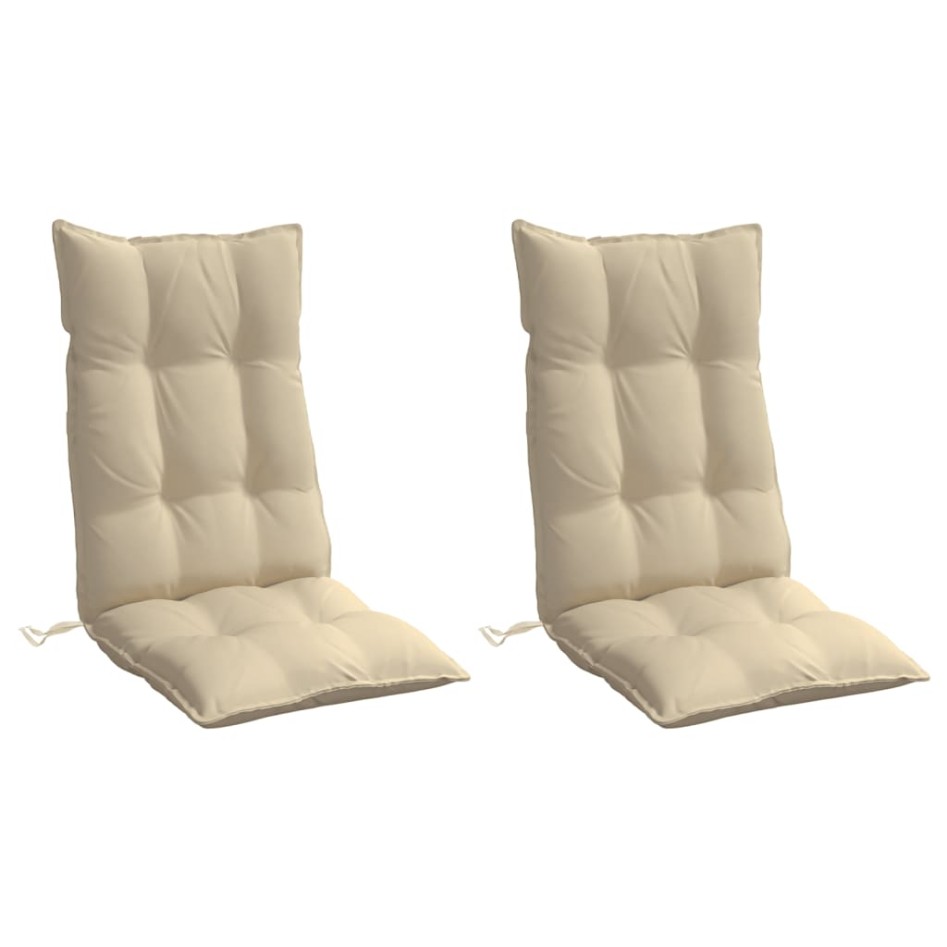 Cojines de silla con respaldo alto 2 uds tela Oxford