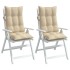 Cojines de silla con respaldo alto 2 uds tela Oxford