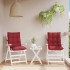 Cojines para silla respaldo bajo 2 uds tela Oxford rojo