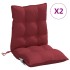 Cojines para silla respaldo bajo 2 uds tela Oxford rojo