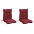 Cojines para silla respaldo bajo 2 uds tela Oxford rojo