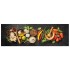 Alfombra de cocina lavable terciopelo dibujo especias 60x180