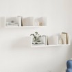 Muebles de pared 2 uds madera ingeniería blanco 75x18x16,5 cm