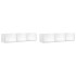 Muebles de pared 2 uds madera ingeniería blanco 75x18x16,5
