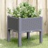 Jardinera con patas PP azul gris 40x40x42
