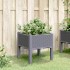 Jardinera con patas PP azul gris 40x40x42