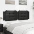 Cabecero de cama acolchado cuero sintético negro 160