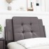 Cabecero de cama acolchado cuero sintético gris 90