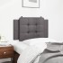 Cabecero de cama acolchado cuero sintético gris 90