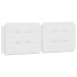 Cabecero de cama acolchado cuero sintético blanco 120