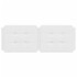 Cabecero de cama acolchado cuero sintético blanco 120