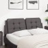 Cabecero de cama acolchado cuero sintético gris 120