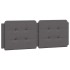 Cabecero de cama acolchado cuero sintético gris 120