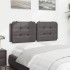 Cabecero de cama acolchado cuero sintético gris 120
