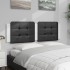 Cabecero de cama acolchado cuero sintético negro blanco 160