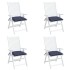 Cojines para silla 4 uds tela Oxford azul marino 50x50x7