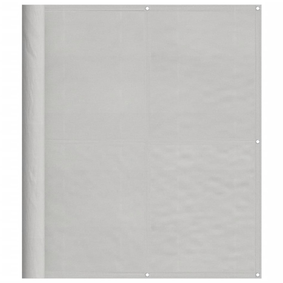 Pantalla de balcón 100% poliéster Oxford gris claro 120x600