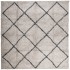 Alfombra pelo largo moderna PAMPLONA beige antracita 120x120
