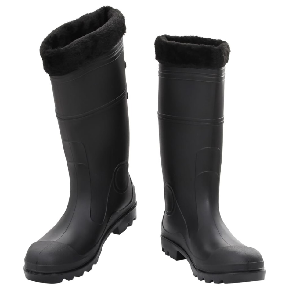 Botas de agua con calcetines extraíbles negro número 44
