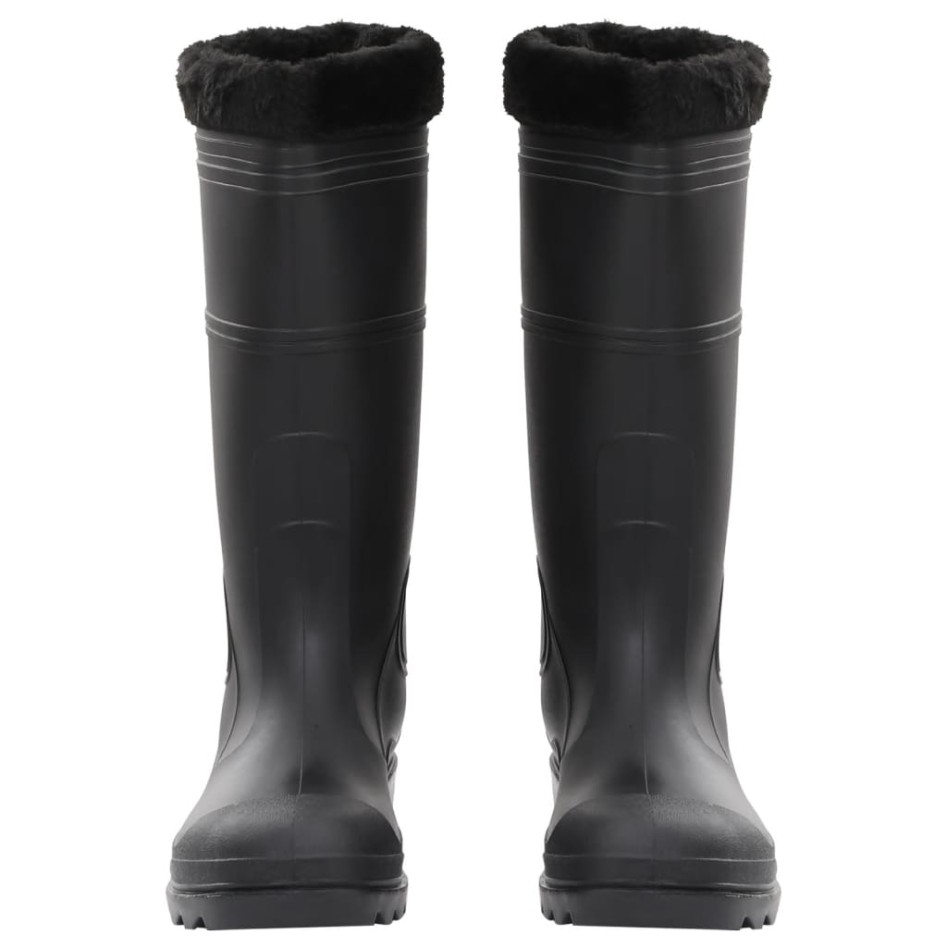 Botas de agua con calcetines extraíbles negro número 44