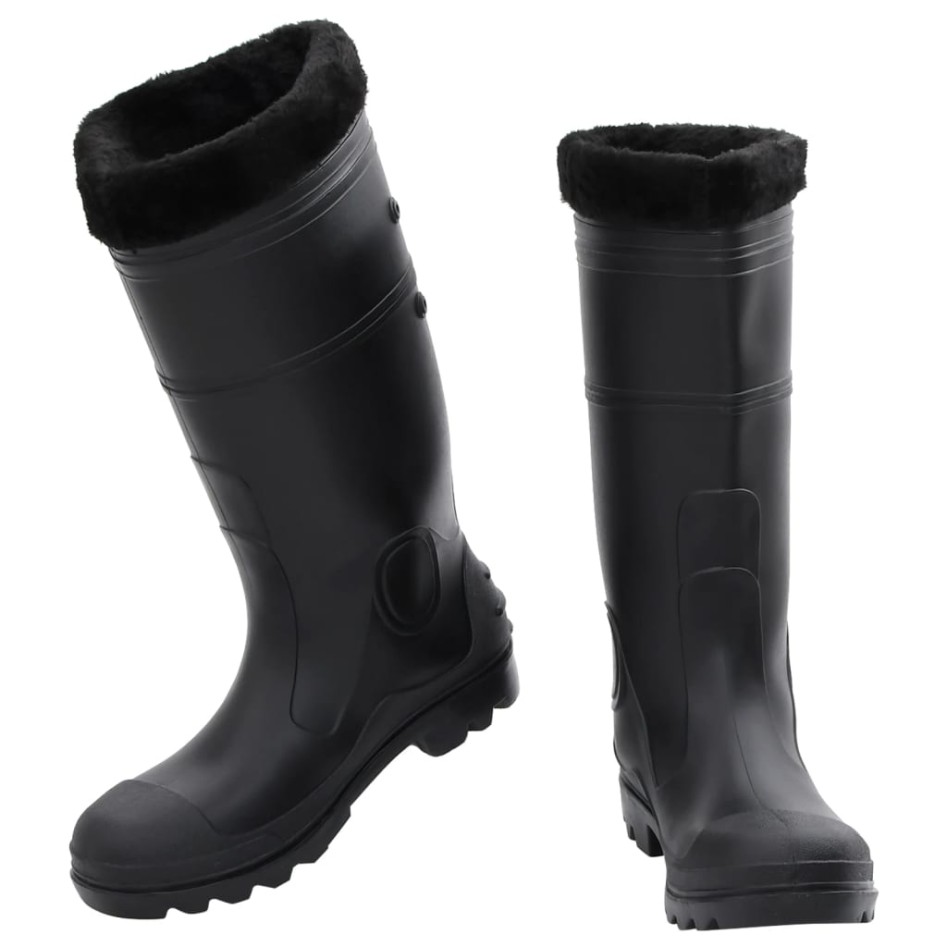 Botas de agua con calcetines extraíbles negro número 42