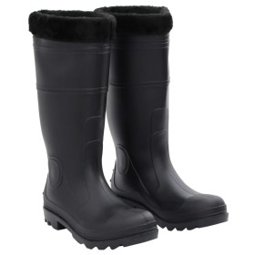 Botas de agua con calcetines extraíbles negro número 41