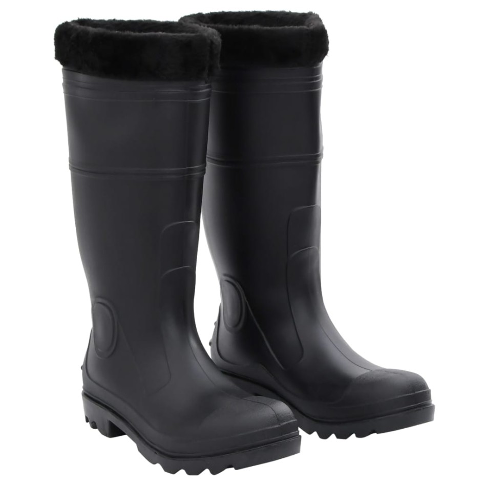 Botas de agua con calcetines extraíbles negro número 41