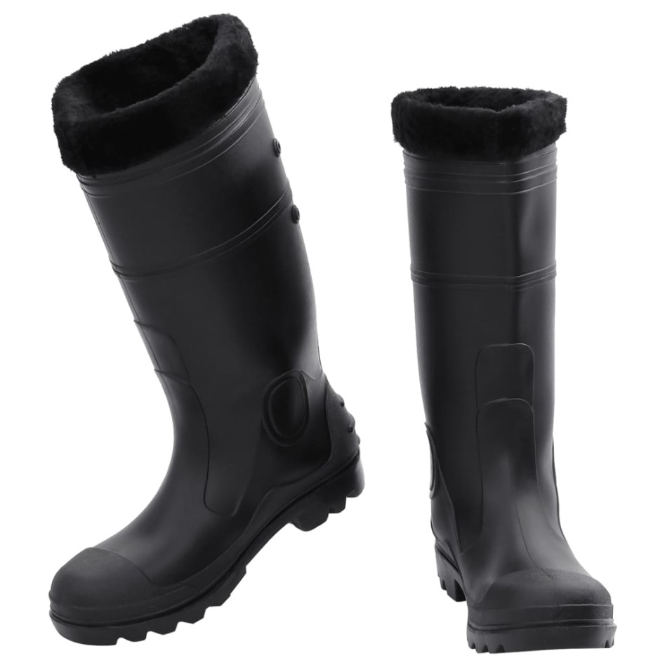 Botas de agua con calcetines extraíbles negro número 41