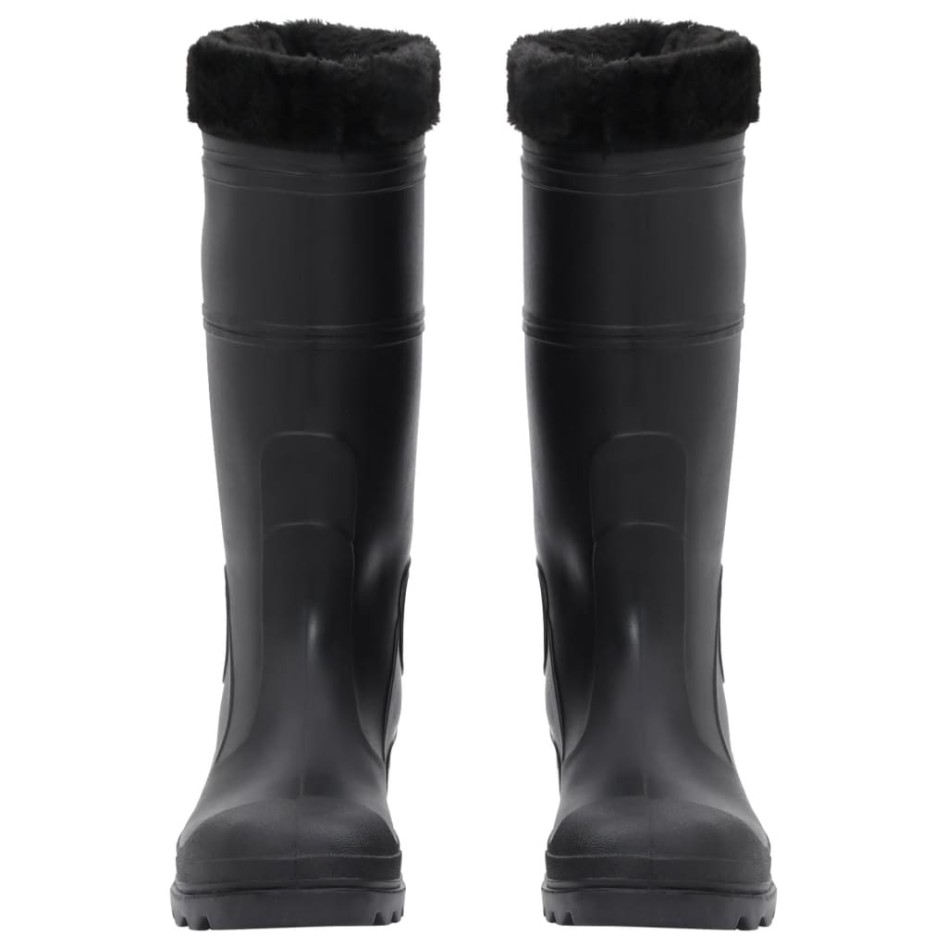 Botas de agua con calcetines extraíbles negro número 41