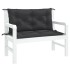 Cojines de banco de jardín 2 uds tela Oxford negro 100x50x7