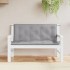 Cojines de banco de jardín 2 uds tela Oxford gris 120x50x7
