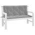 Cojines de banco de jardín 2 uds tela Oxford gris 120x50x7
