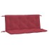 Cojines de banco de jardín 2 uds rojo tinto 120x50x7