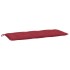 Cojines de banco de jardín 2 uds rojo tinto 120x50x7