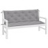Cojines de banco de jardín 2 uds tela Oxford gris 150x50x7