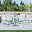 Cojines de silla de jardín 6 uds tela Oxford verde 40x40x7 cm