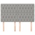 Cabeceros 4 unidades de tela gris claro 80x7x78/88