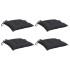 Cojines de palets de jardín 4 uds tela Oxford negro 50x50x7