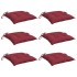 Cojines de palets de jardín 6 uds Oxford rojo tinto 50x50x7